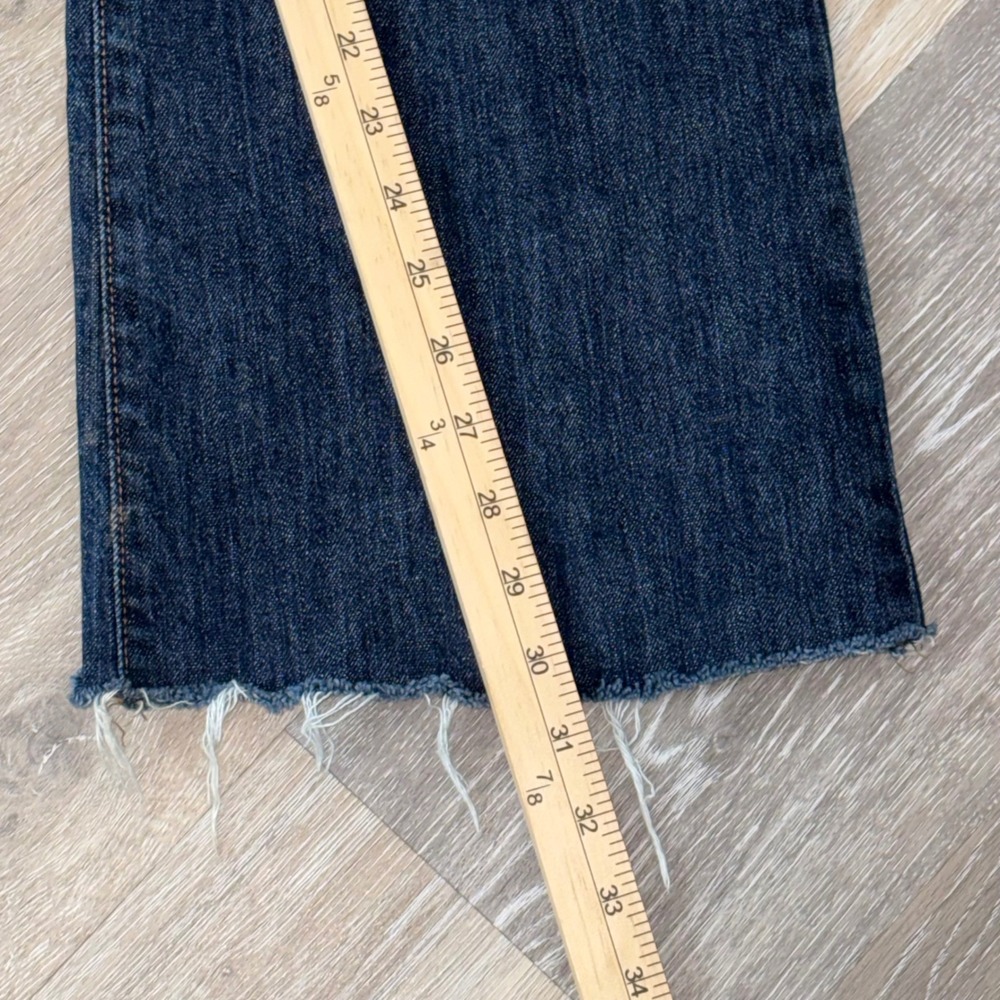 Eddie Bauer Natural High Rise Raw Hem Dark Wash Jeans Womens 20L - Picture 6 of 6